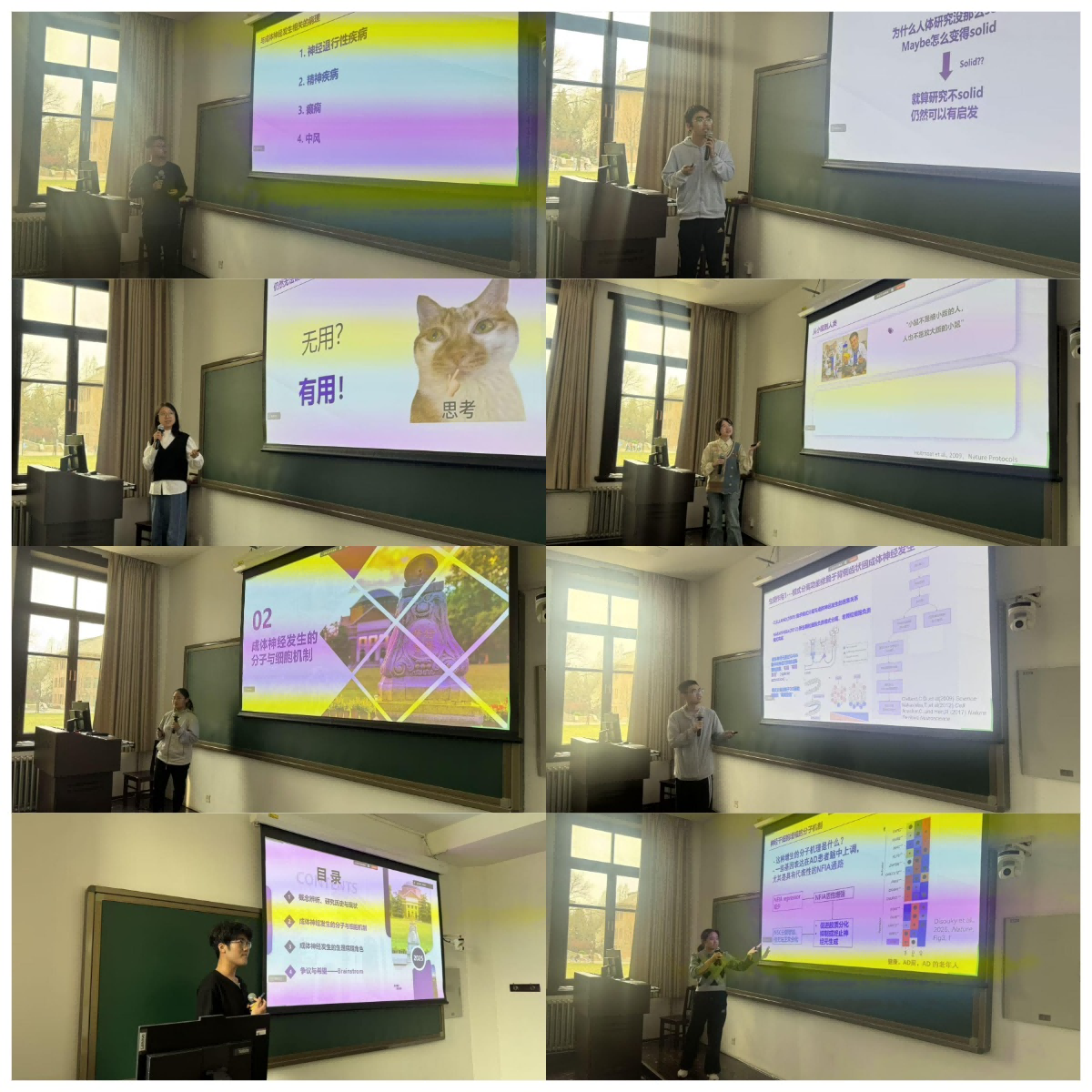 汇报人在分享中